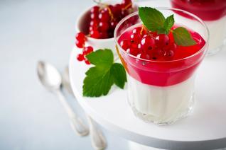 Panna cotta s preljevom od šipka
